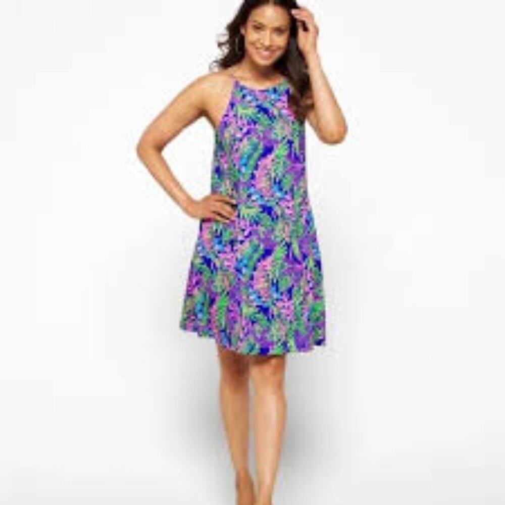 LILLY PULITZER MARGOT DRESS SIZE SMALL COLOR BOREALIS BLUE